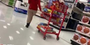 Cum On Big Booty Target Employee