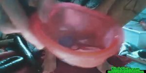 SQUIRTING ORGASM!!! WIFE ASS FUCKING HUGE DILDO