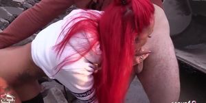 Strange Worker Seduce German Redhead Teen Bareback Outdoor (Anni Angel)