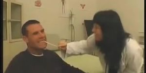Girl Doctor Sucks On Her Patients Cock Inside The Clinic