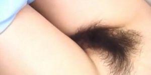 Hitomi Kiryuu Asian gets fingers in hairy cunt while sleeping
