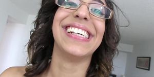 ThisGirlSucks Latina with glasses blowjobs handjobs big dick