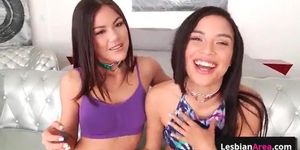 Hot lesbian cutie teens Maya Bijou & Kendra Spade ick tight ass and enjoy deep anal orgasms