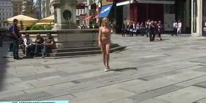 Hot Slim Blonde Naked On Public Streets