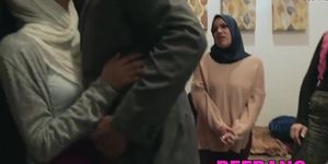 Three Muslim teens spread their legs to be pounded hardcore (Monica Sage, Sophia Leone)