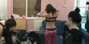 Spying on college teens in changing room