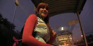 PublicAgent Lucy Gets my big dick in her behind the train station.