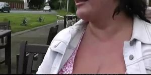 BBW tourist is dicked in the public restroom