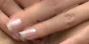 Blonde Fingers her Anus Closeup