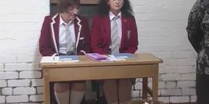 spanking two Mature Schoolgirls