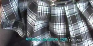 Lapdance in tartan dress