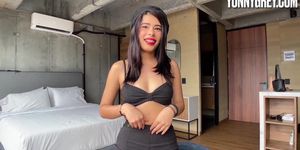 First Casting With 18Yo Skinny Latina Teen Student