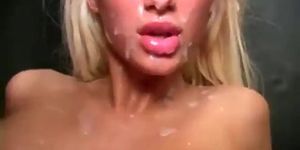 COHF  Blonde facial bukkake cum shots (Bambi Blacks)