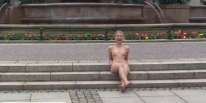Celine - Amazing Hot Blonde Naked In Public