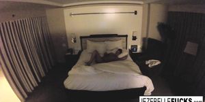 Nude Jezebelle Bond hangs out in her hotel room