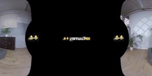 Virtualpee - Pissing In Stockings - VR Porn