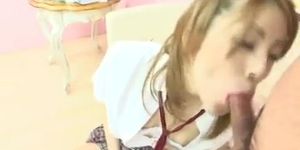 Schoolgirl Yuu Mahiru goes nasty over a fat dongÂ