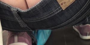 Plethora of hotties caught in candid upskirts while shopping (Little butt)