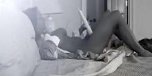 Hidden cam home video of wife masturbating with vibrator