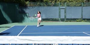 HD FantasyHD - Little Dillion Harper gets fucked on the tennis court