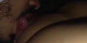 Eating shaved pussy