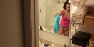 Teen caught in bathroom by spy camera