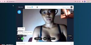 Black girl show boobs