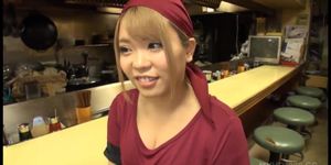 Japanese ramen house girl got fucked right away