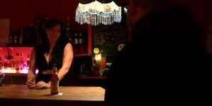 A French girl in Spain. Seducing and filming a waitress!!