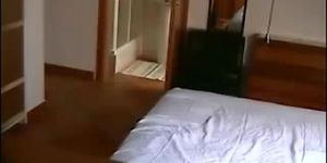 Hidden cam in hotel room - naked girl
