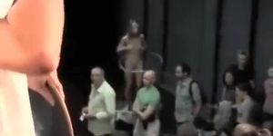 Naked Hula Hooping performance art with a Czech girl