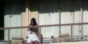 Incredible sex caught on a balcony