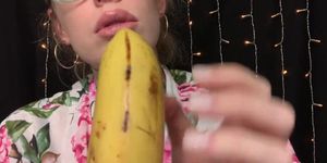 ASMR banana eating