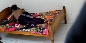 Indian horny guy fucks bitch in bed while filming secretly