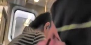 Stroking his small penis on the train (Little Dick)