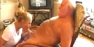 Grandpa Andre sucked and fucked by Tessa