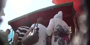 Upskirt voyeur hot asses in street market