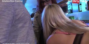 MyDirtyHobby - Stud has unexpected threesome at a public bar
