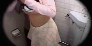 Japanese hottie got fucked from behind in a toilet