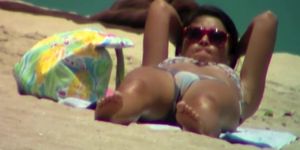 Busted while filming bikini cameltoe