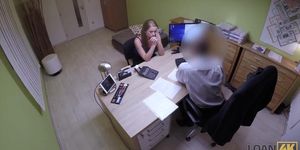 LOAN4K. Miss can't refuse offer of loan manager and gets fucked