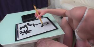 Japanese babe, Renka Shimizu sucks dick, uncensored
