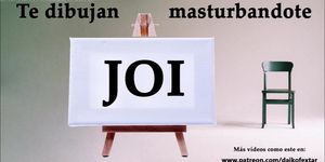 Spanish JOI - Te Dibujan Masturbandote En Clase De Arte.