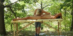 Gay masseurs ass cummed outdoors