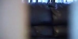 girl masturbating in the living room -- Hidden Cam Sex