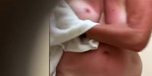 Grandmother's saggy boobs filmed in secret