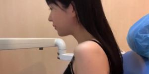 Japanese girl gets drilled at dentist part 1