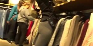Sexy Teen Girl in Leggings with Perfect Ass and Legs