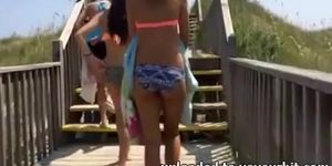 Beach bikini hot teens butts