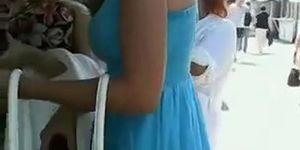 Blue Dress Upskirt